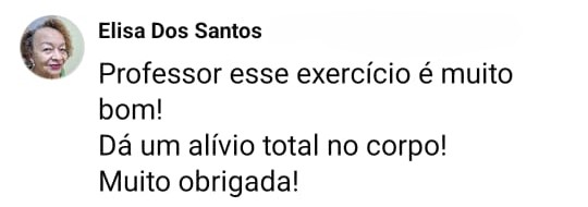 Depoimento de aluna dizendo que faz os vídeos e está melhorando
